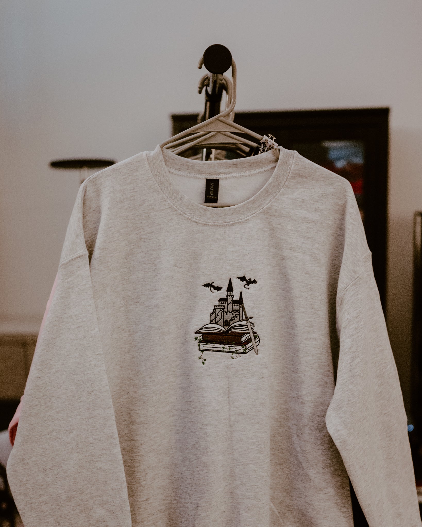 Fantasy Book Stack Crewneck