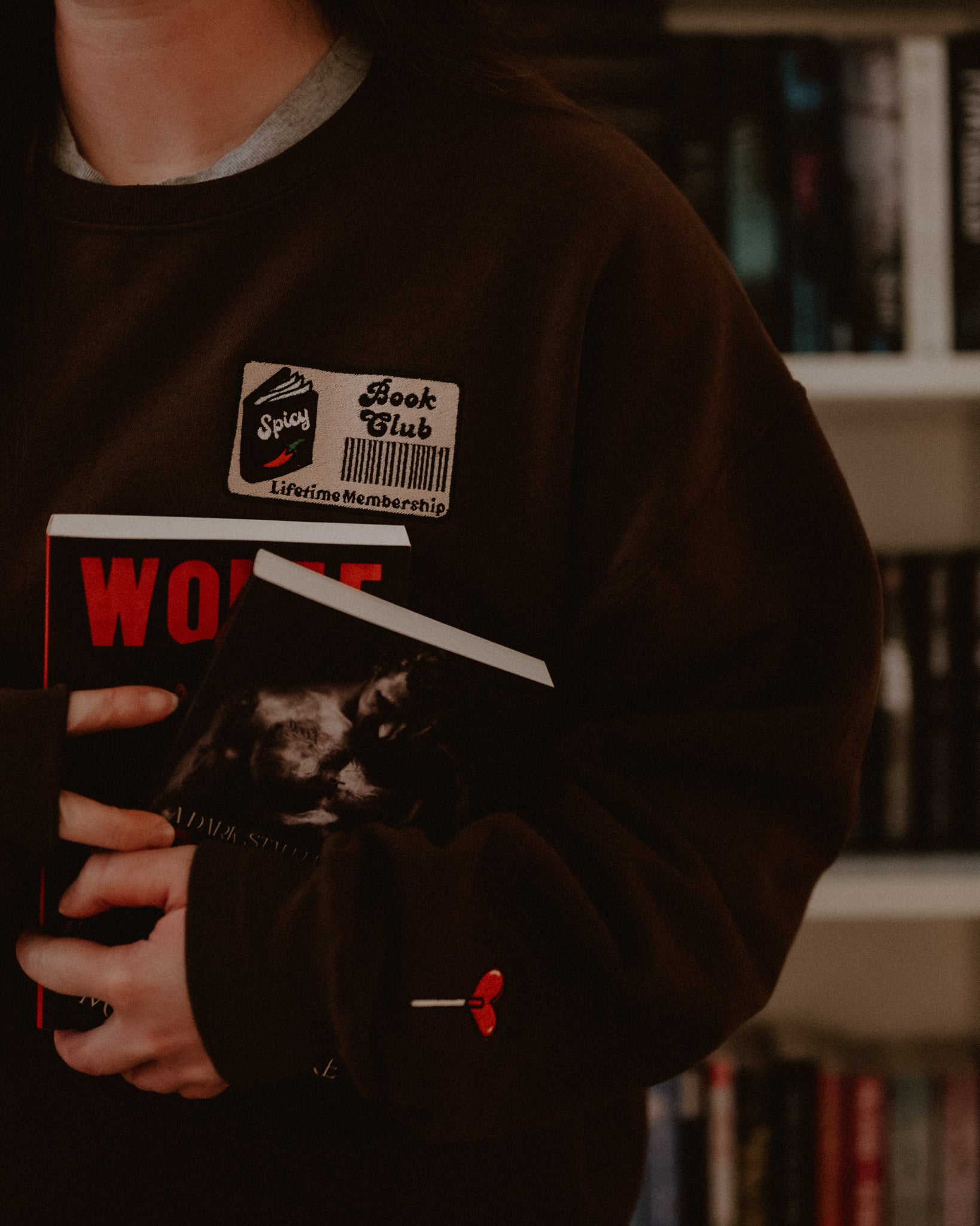 Spicy Book Club Patch Crewneck