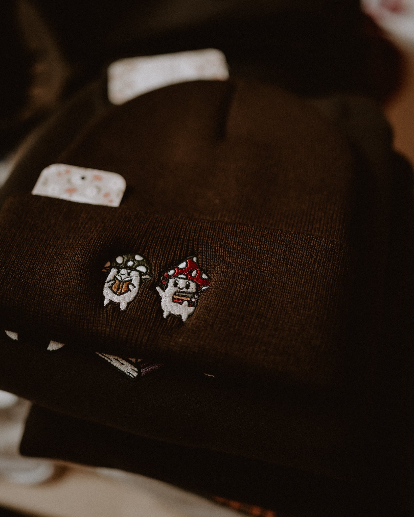 Reading Mushies Embroidered Beanie | Cute Hats for Readers | Gifts for Book Lovers