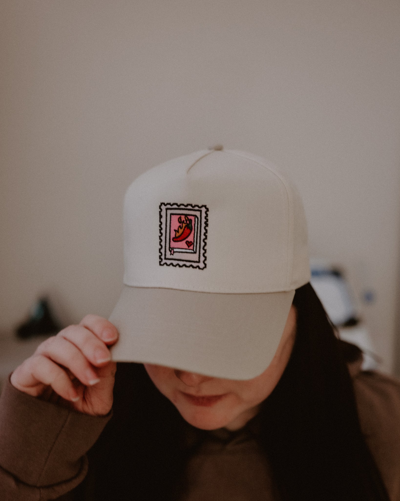 Spicy Book Stamp Embroidered Hat