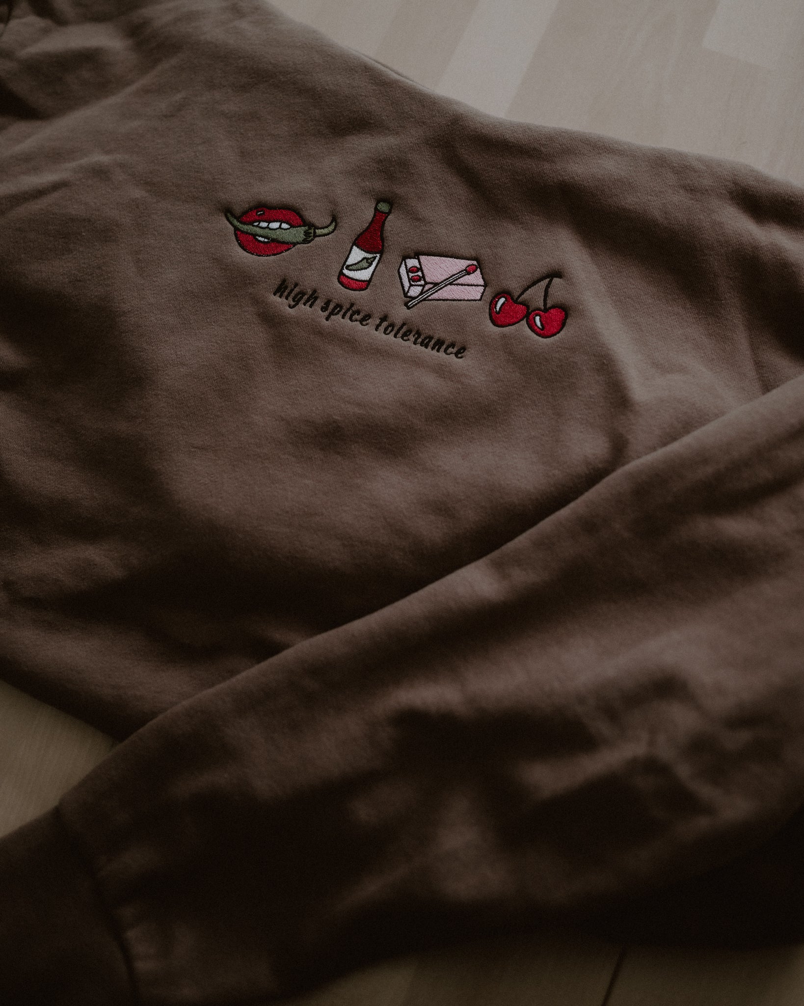 High Spice Tolerance Embroidered Crewneck