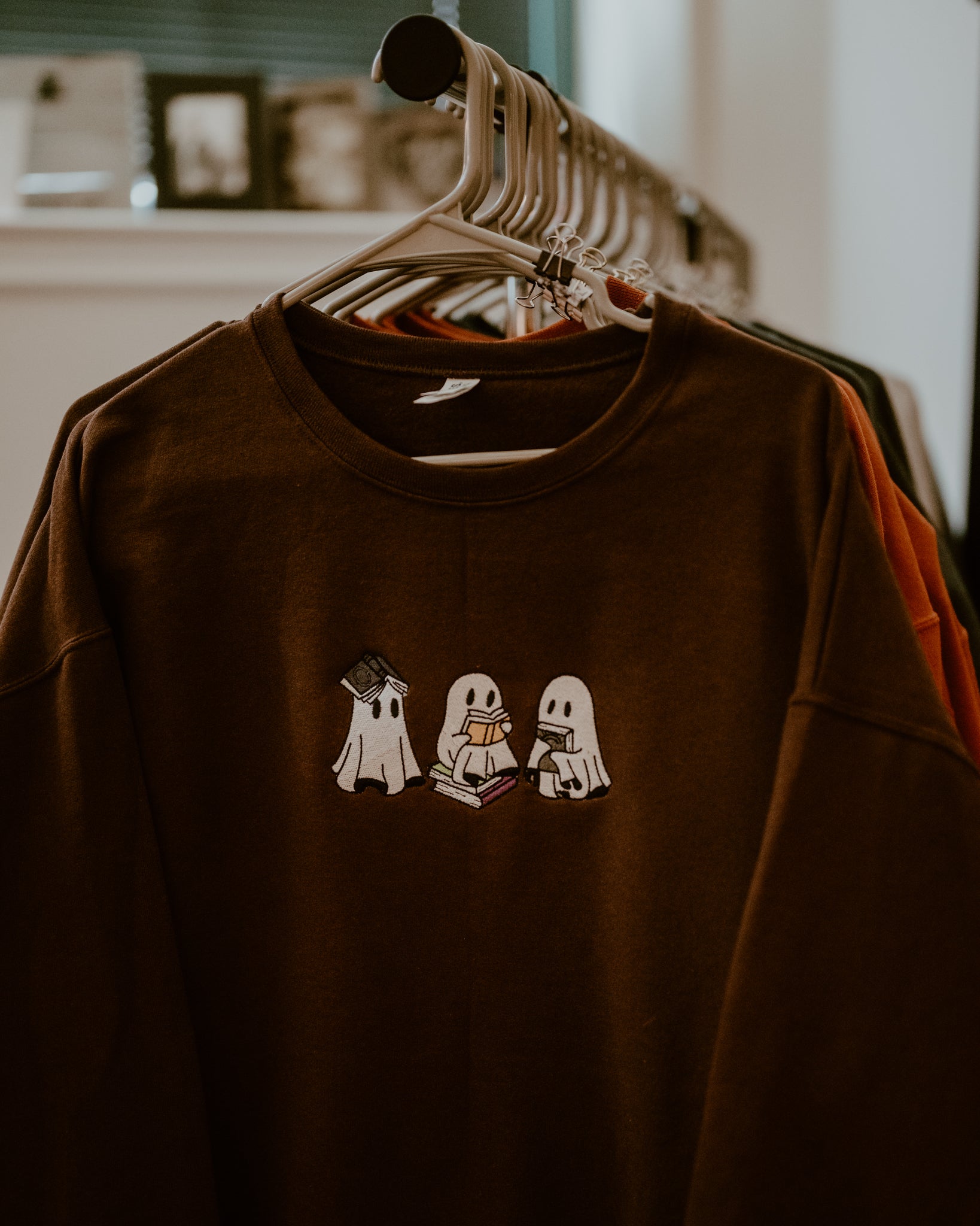 Three Reading Ghosties Crewneck
