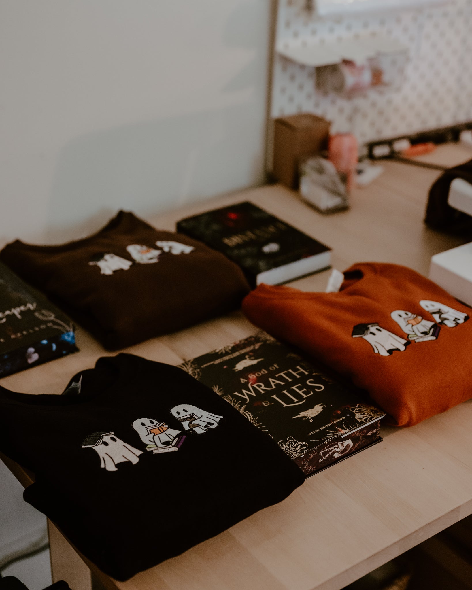 Three Reading Ghosties Crewneck