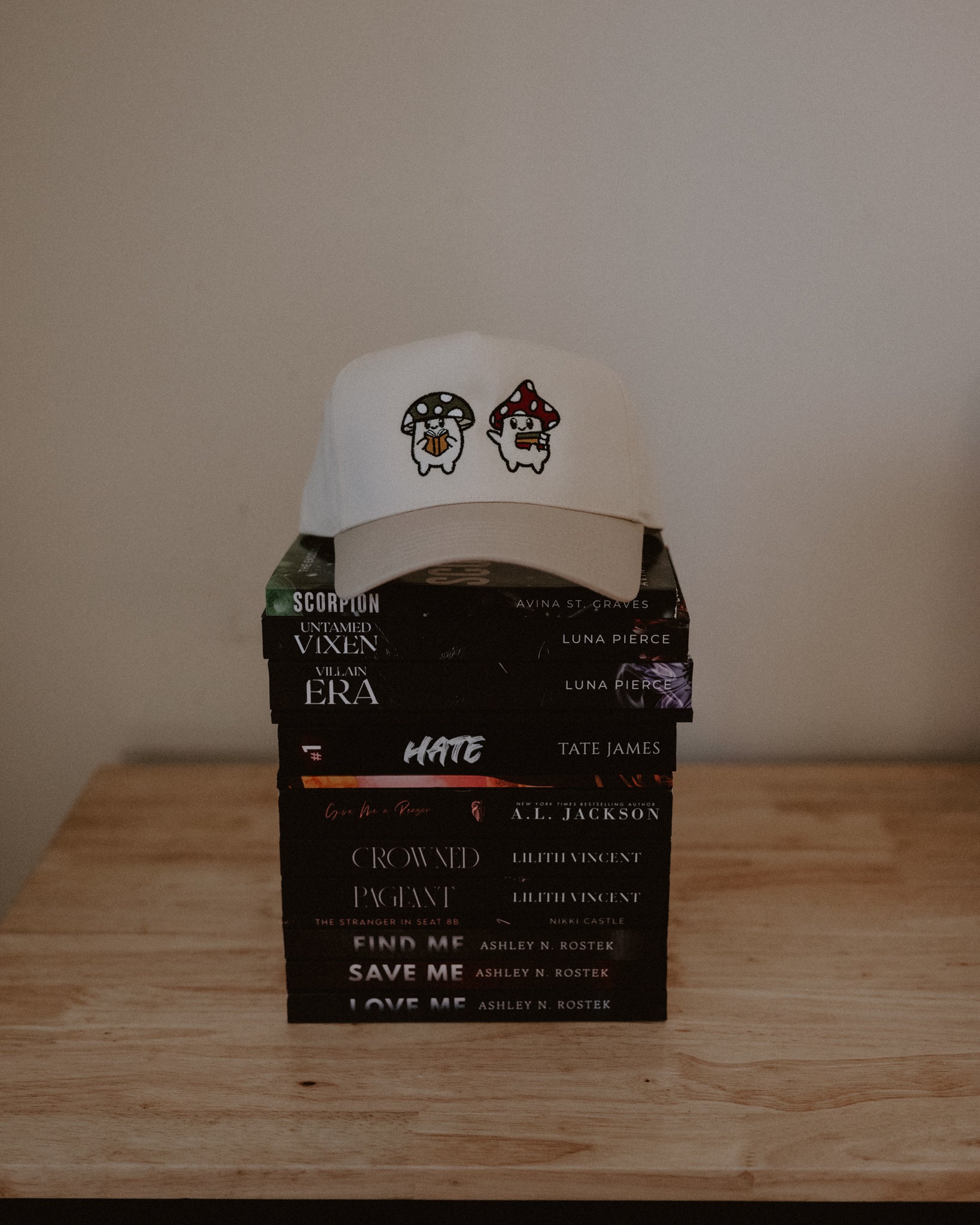 Reading Mushies Embroidered Hat