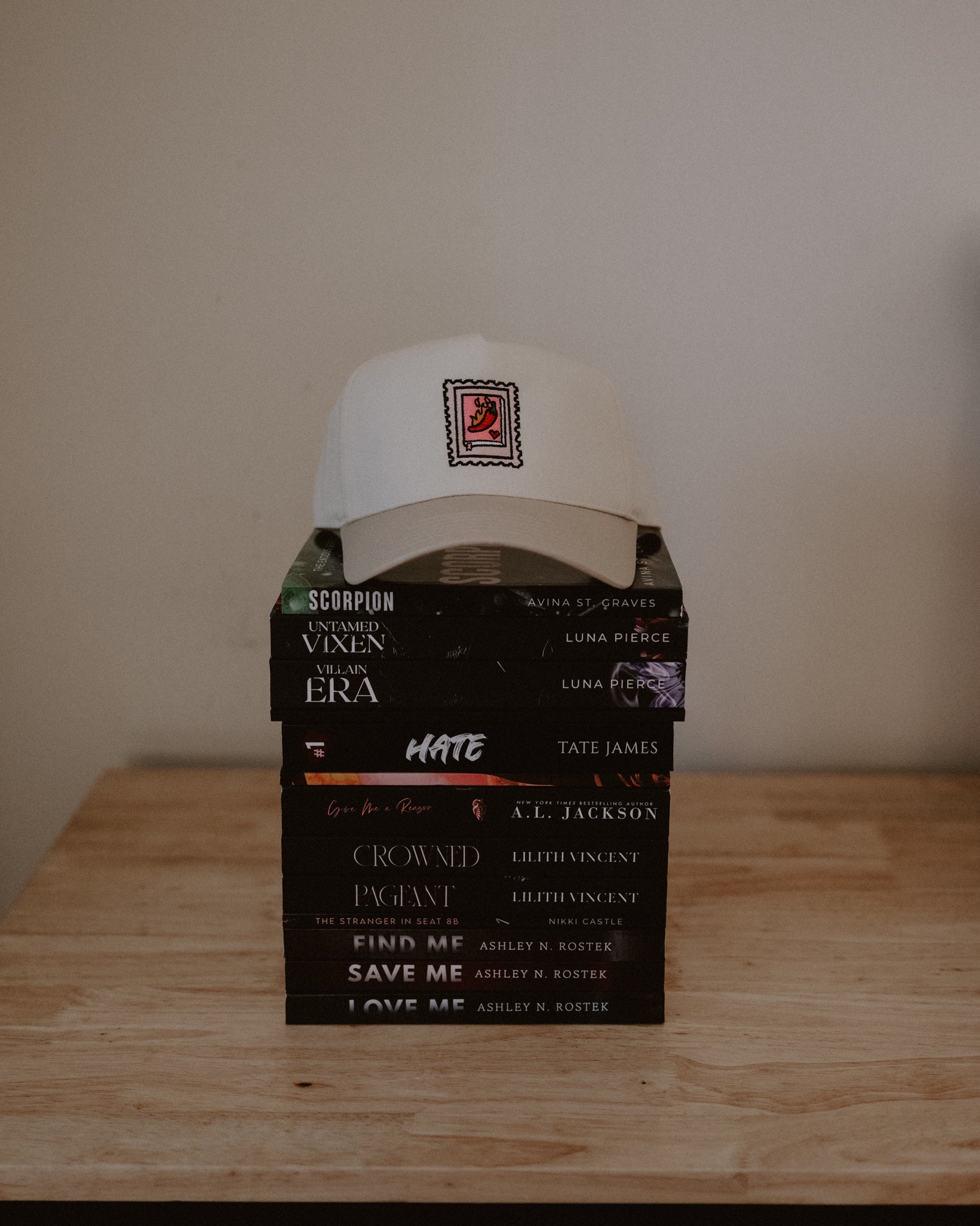 Spicy Book Stamp Embroidered Hat