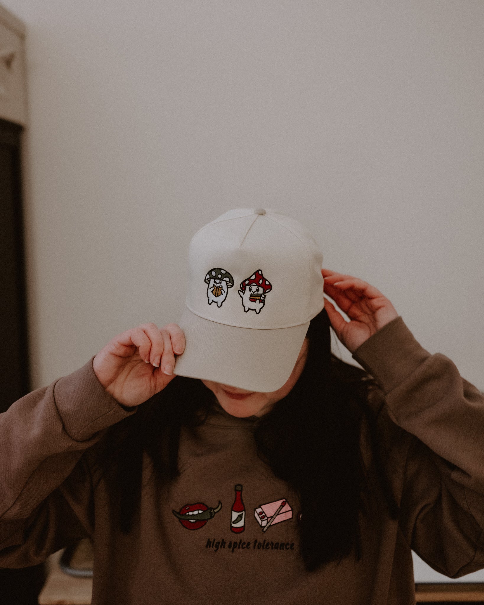 Reading Mushies Embroidered Hat