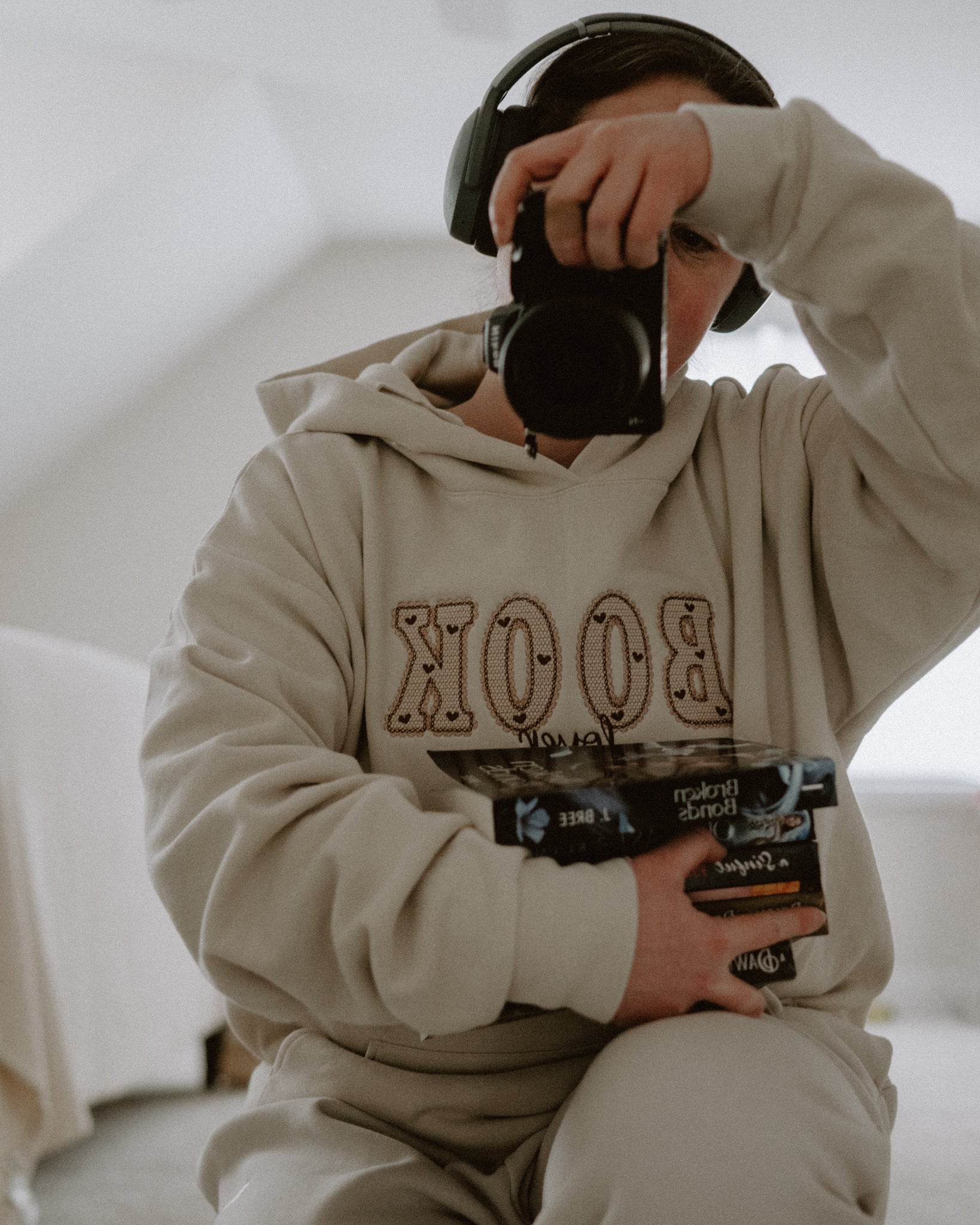 Book Lover Embroidered Hoodie