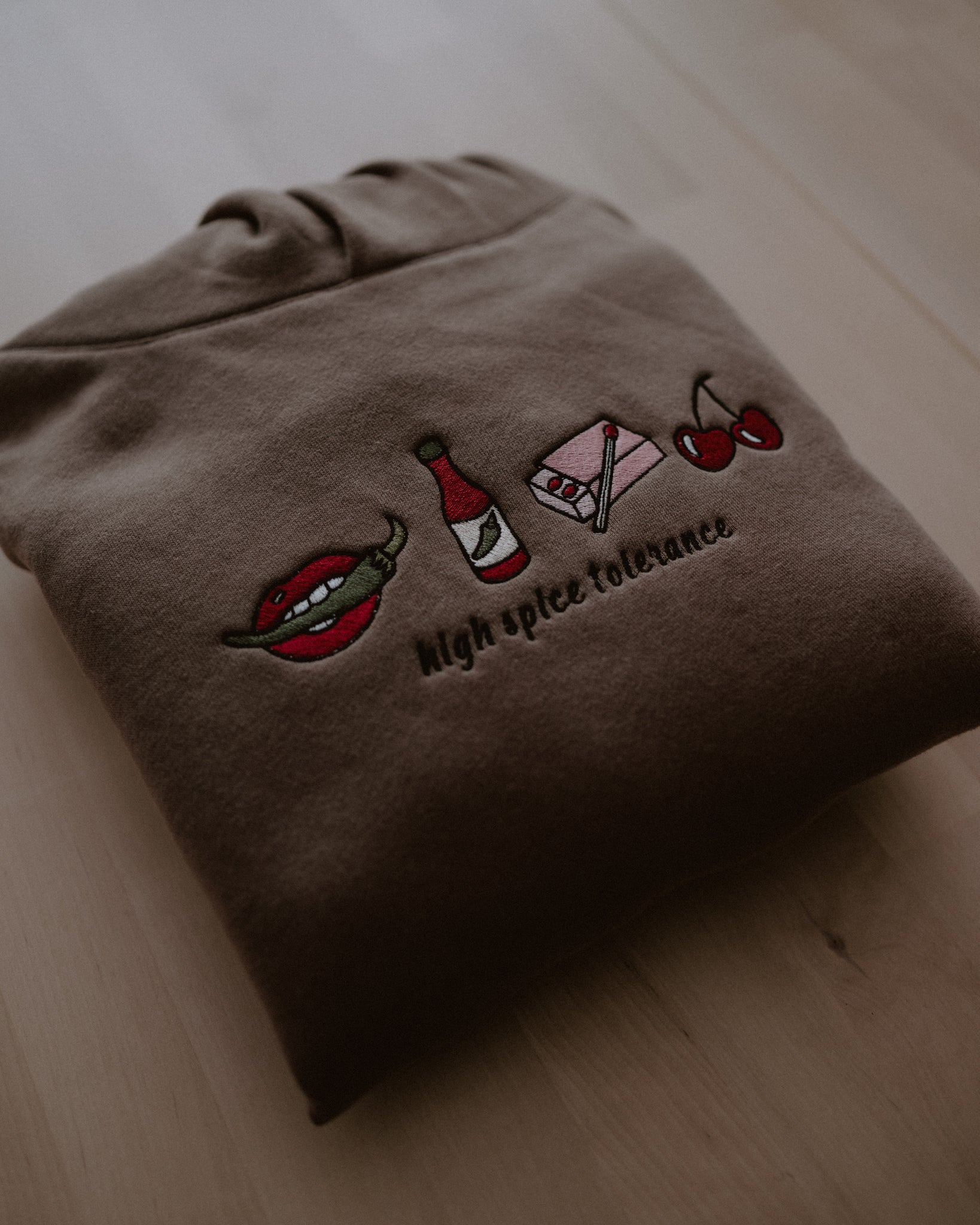 High Spice Tolerance Embroidered Hoodie